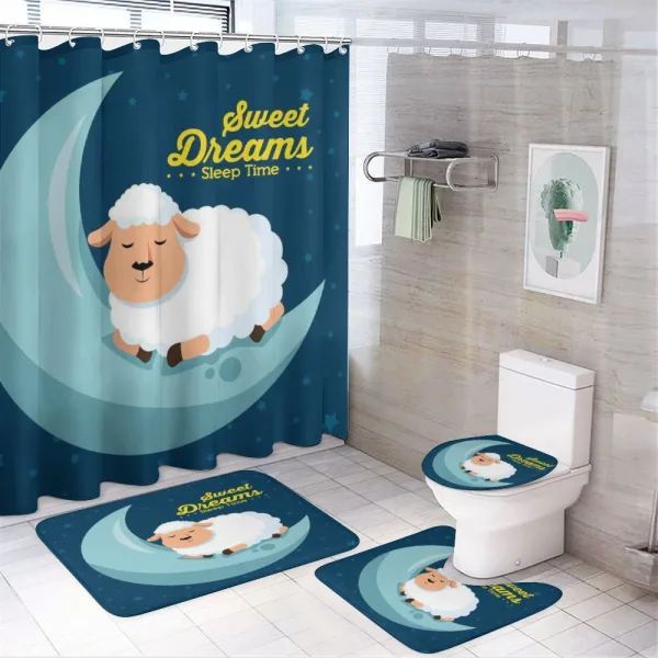 Night Sky Sheep on a shower curtain