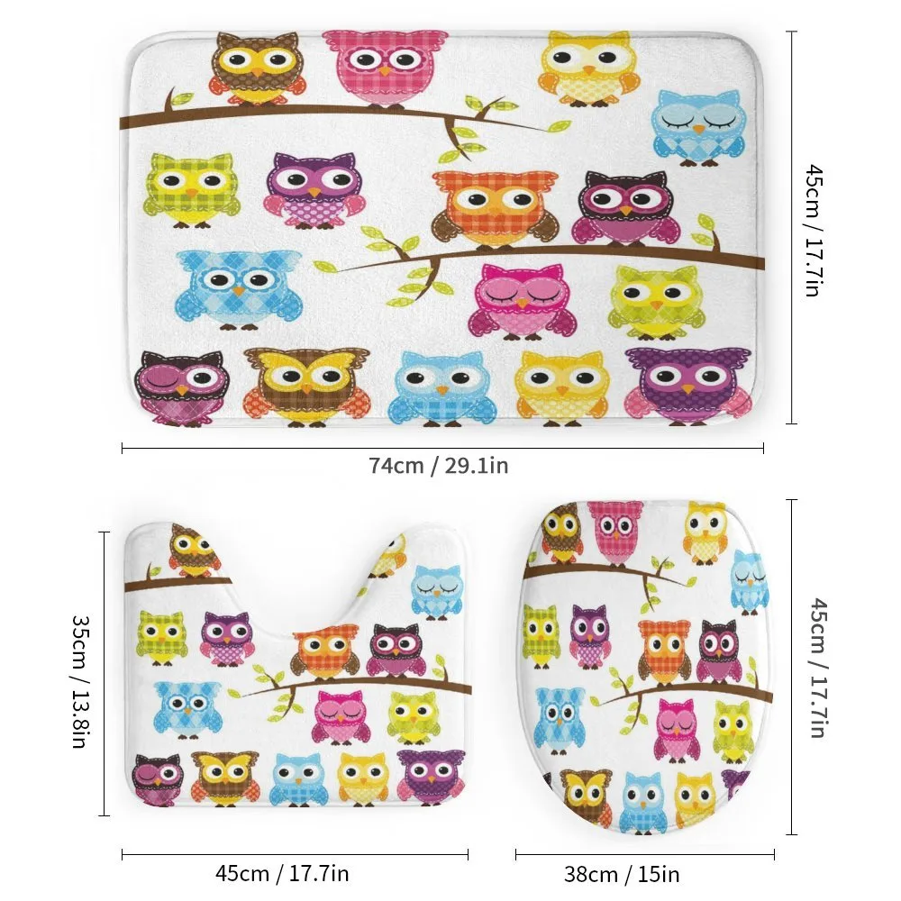 Patchwork Style Owls — Detail 1