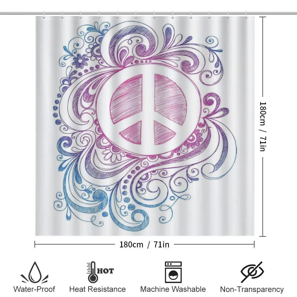 Peace Sign and Swirls — Detail 2