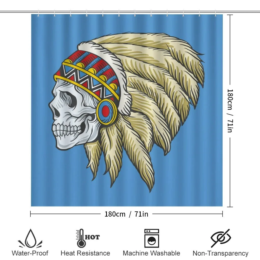 Skull with Feathers Folk — Detail 2