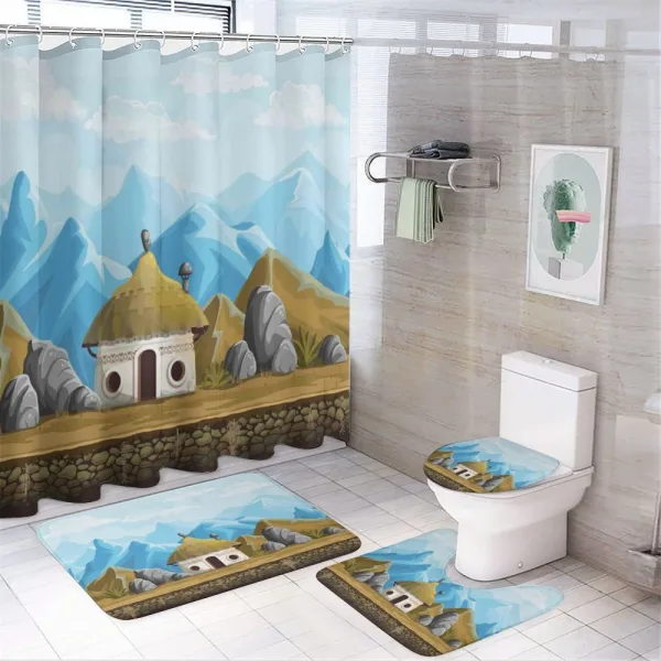 South Hut on a shower curtain