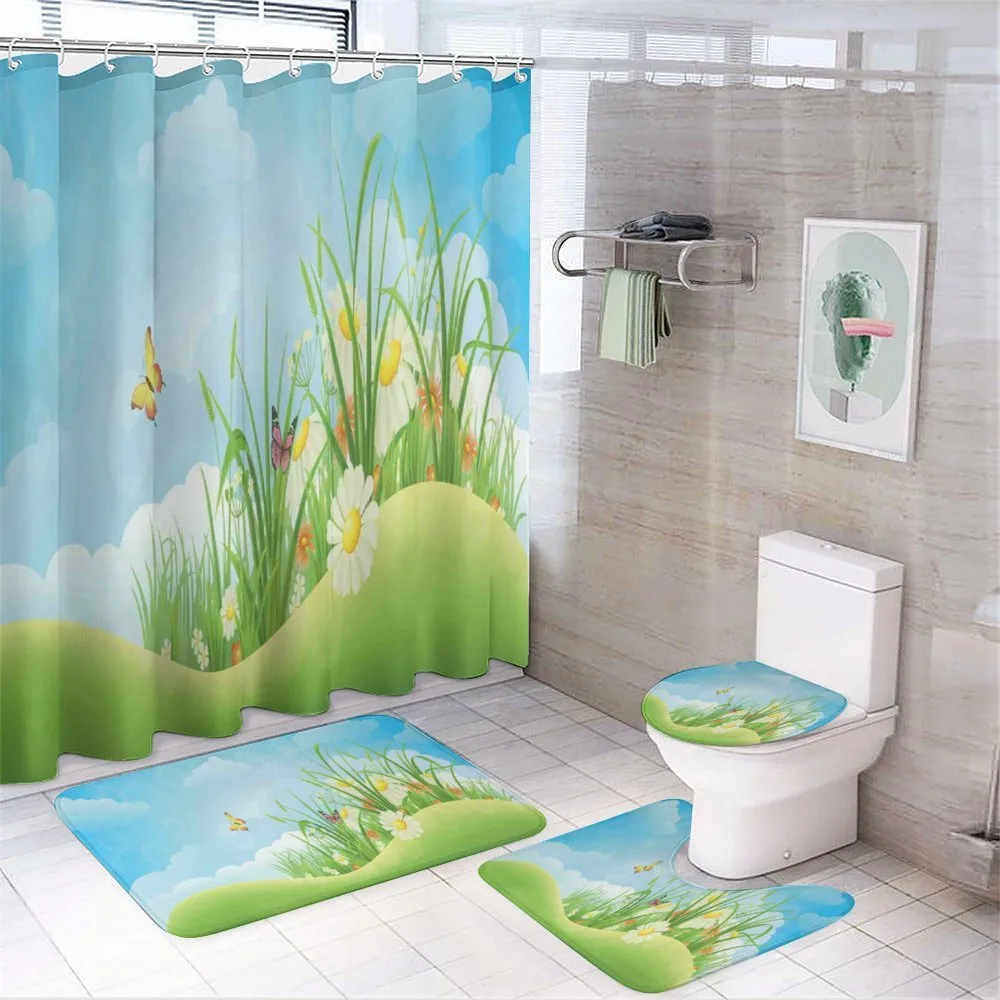 Spring Meadow Hills Cartoon — Your design