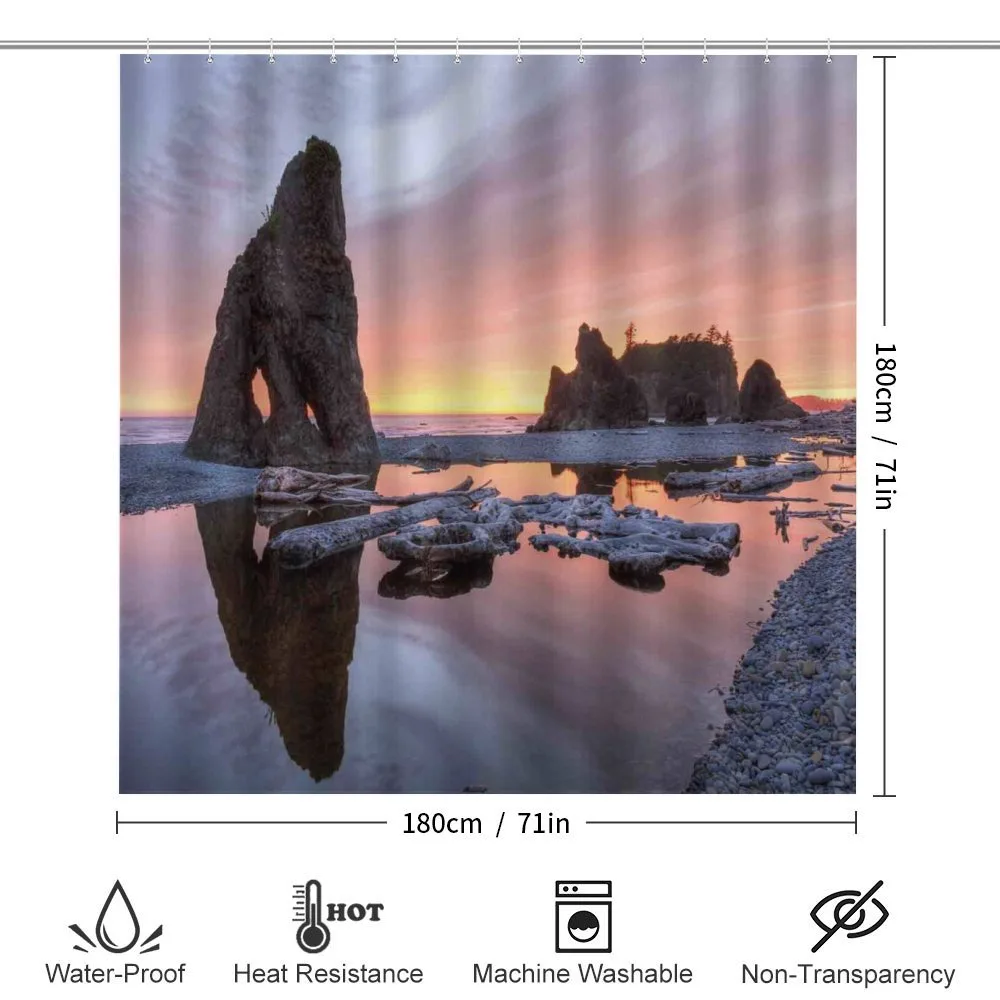 Sunset Sea Stacks Beach — Detail 2