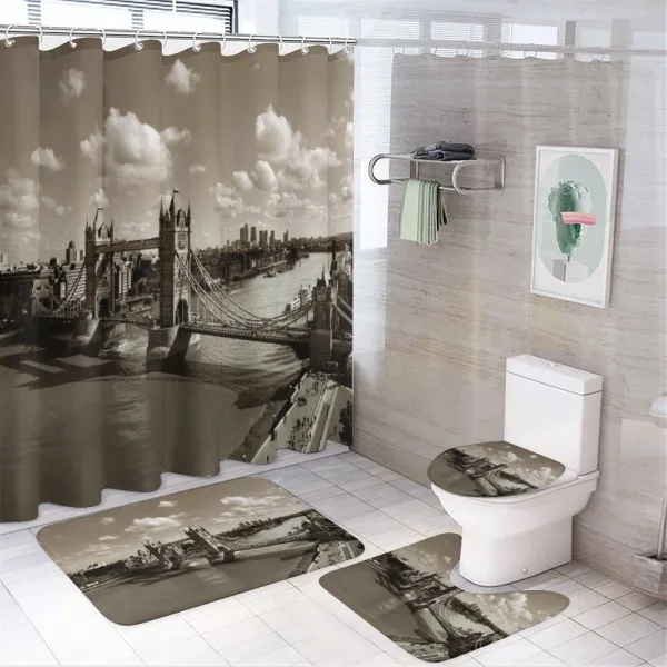 Tower Bridge and the Sky on a shower curtain