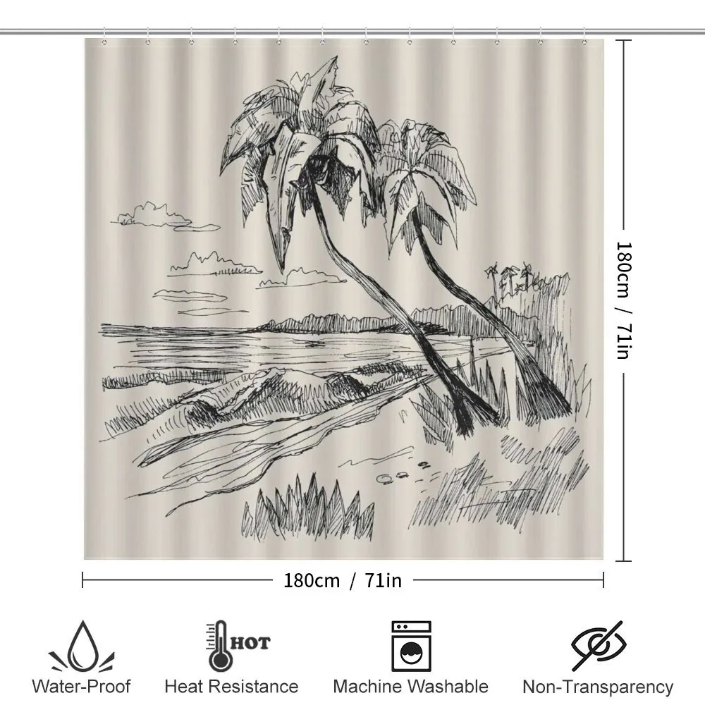 Tropical Beach Sketch — Detail 2