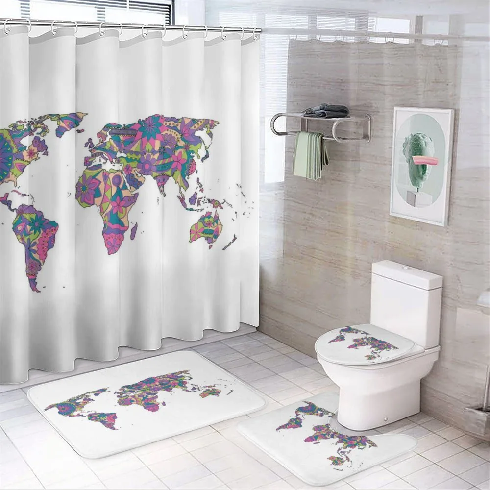 World Map with Flowers — Your design
