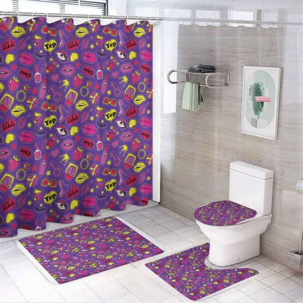 90s Comics for Women on a shower curtain