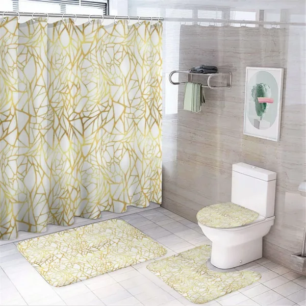 Abstract Exotic on a shower curtain