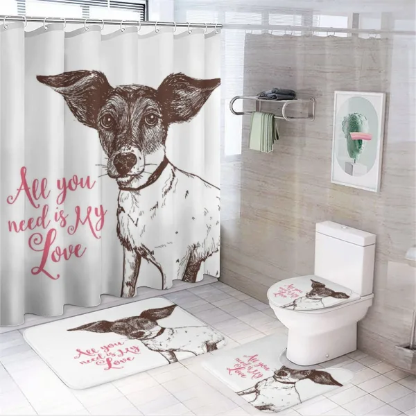 All You Need is Love on a shower curtain