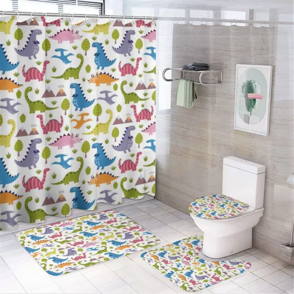 Dinosaurs Colorful on a shower curtain