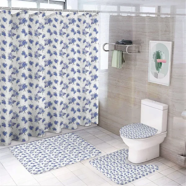 Early Purple Orchids on a shower curtain