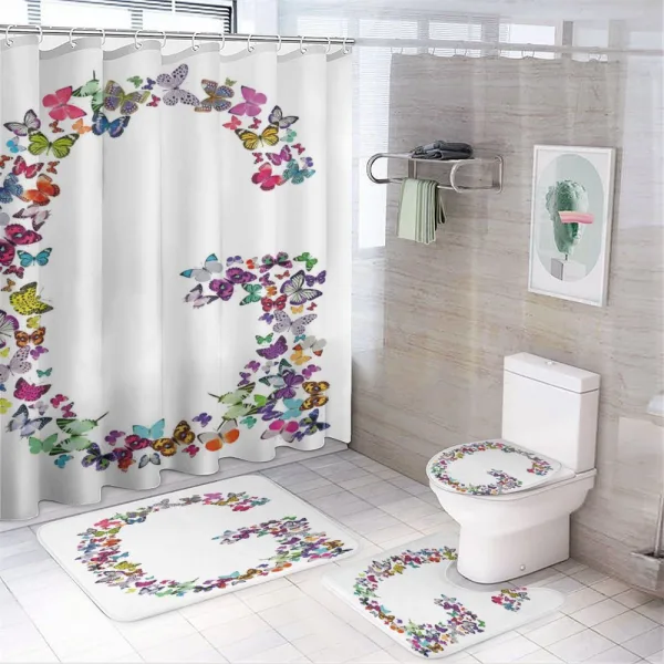 Exotic Butterflies on a shower curtain