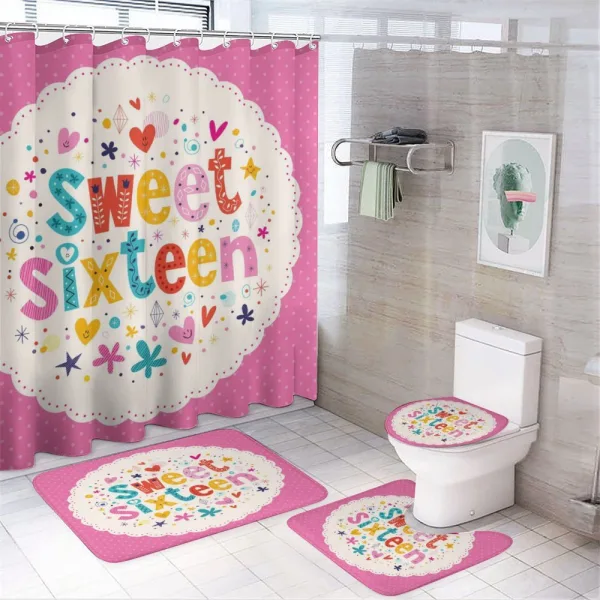 Joy Anniversary on a shower curtain