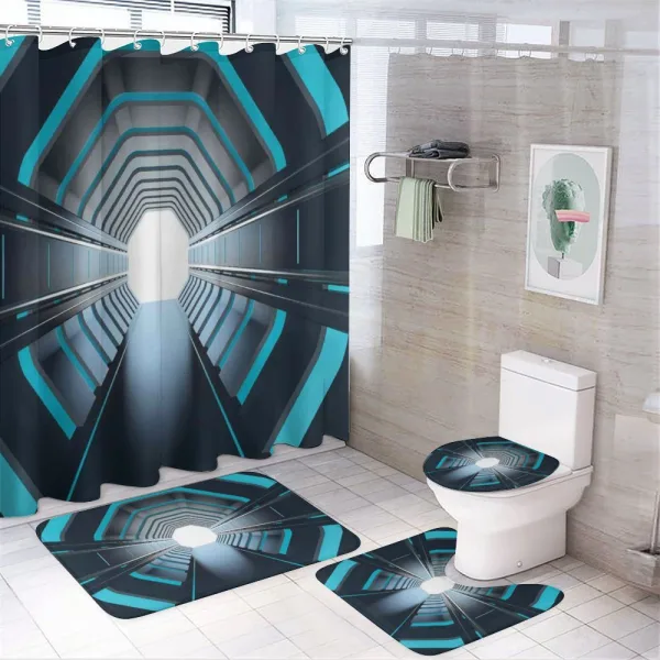 Lunar Moon Scene on a shower curtain