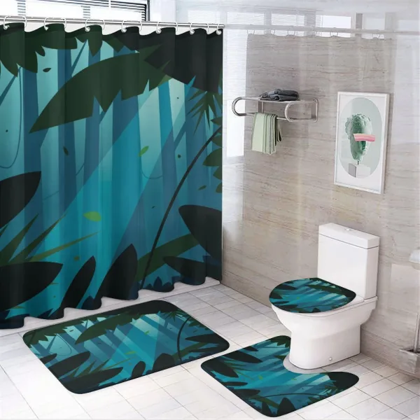 Lush Forest Leaves on a shower curtain