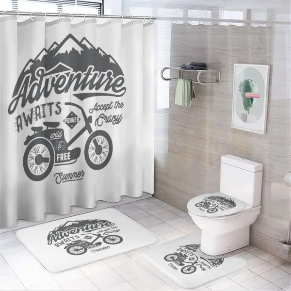Mountains Bike on a shower curtain