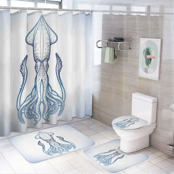 Nautical Marine Design on a shower curtain