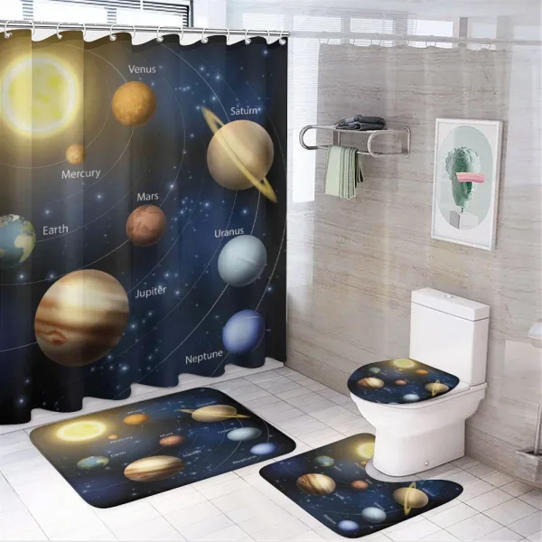 Solar System Planets on a shower curtain