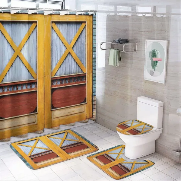 Urban House in Town on a shower curtain