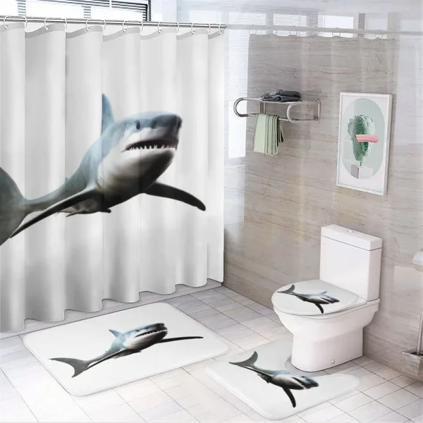 Wild Sea Creature Art on a shower curtain