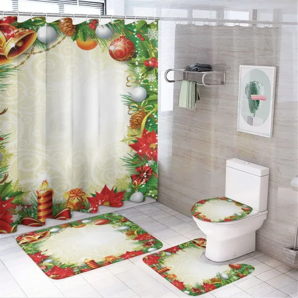 Abstract Christmas Tree on a shower curtain