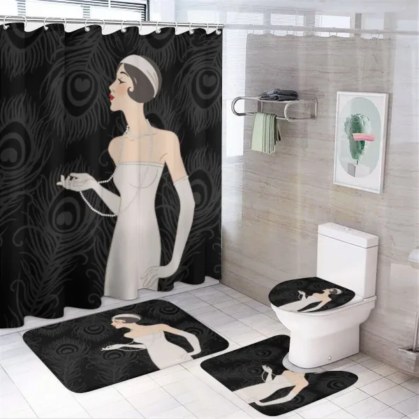 Art Deco Design on a shower curtain