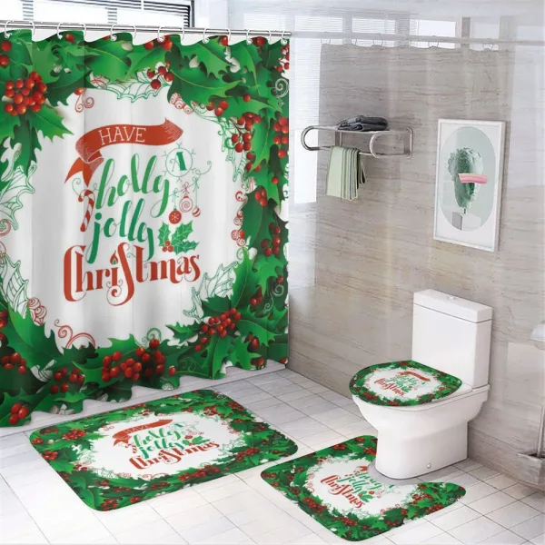 Berries Frame Words on a shower curtain