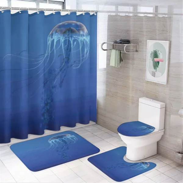 Blue Ocean Animal on a shower curtain