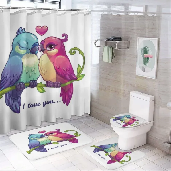Branch with Heart on a shower curtain