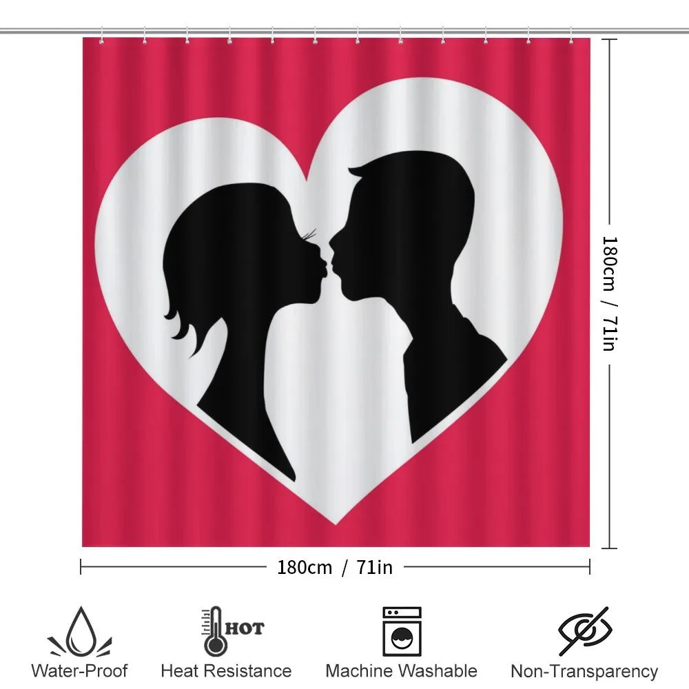 Couple Silhouette in Heart — Detail 2