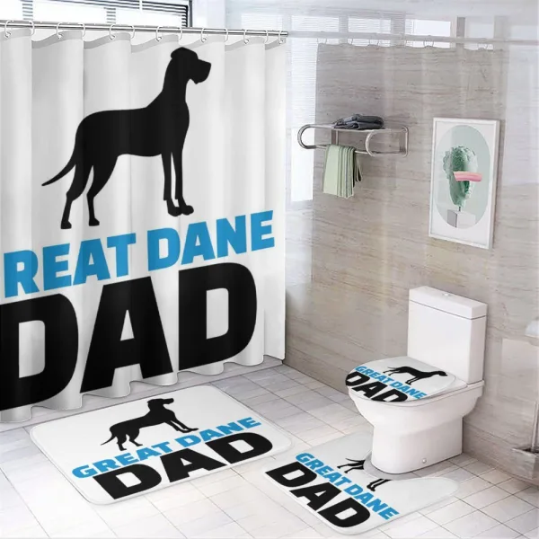 Dane Dad Text on a shower curtain