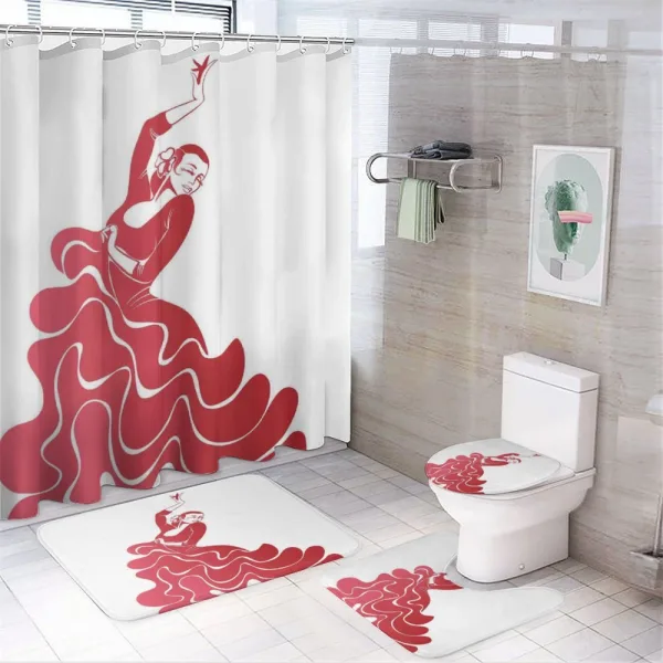 Flamenco Performance on a shower curtain