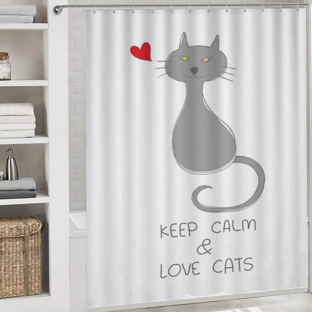 Grey Cat Red Heart — Detail 4