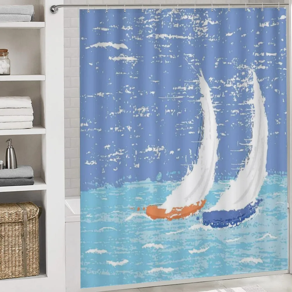 Grunge Sailboats Ocean — Detail 4