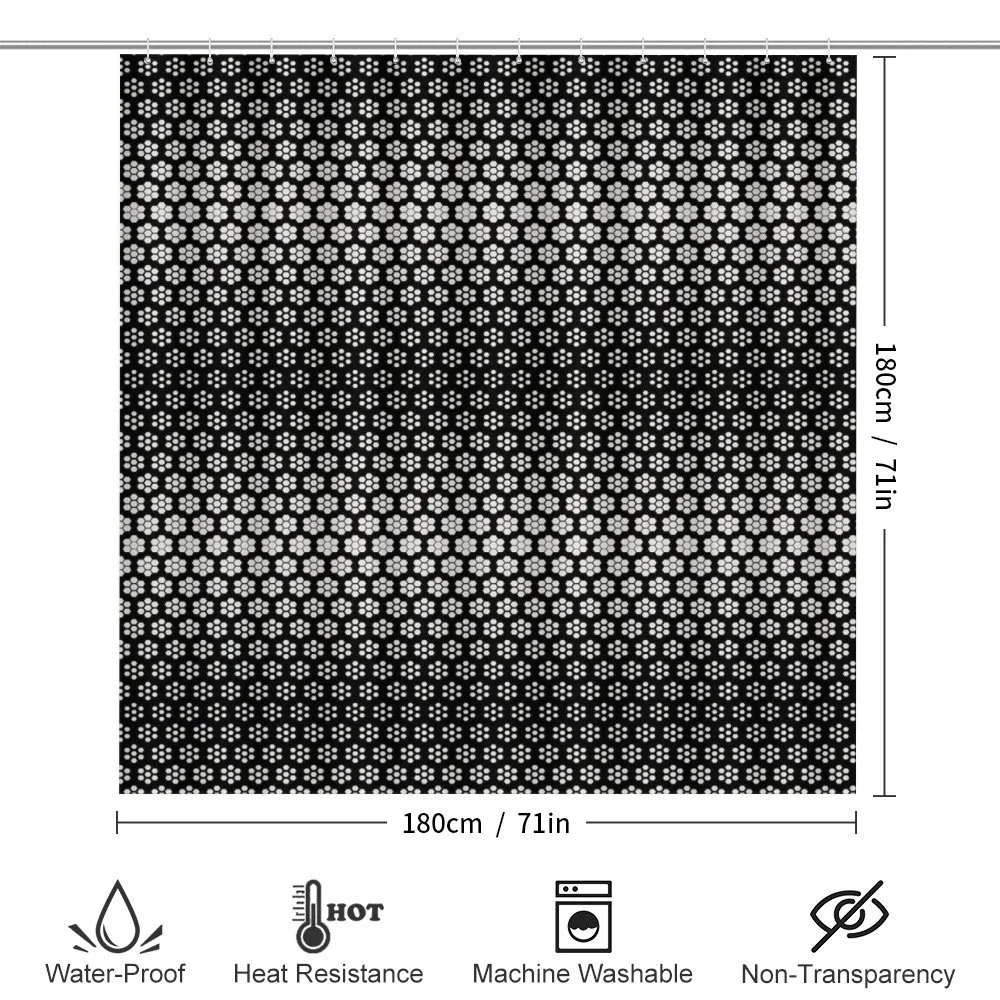 Halftone Hexagons Flowers — Detail 2