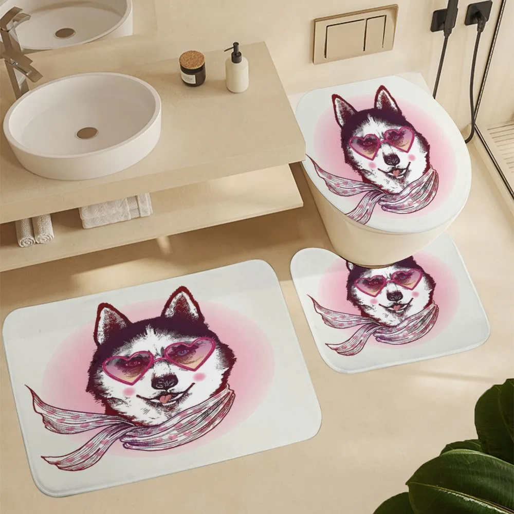 Hipster Husky Dog Hearts — Detail 5