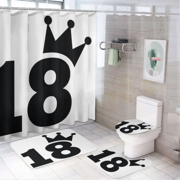 Jersey Seem Bold 18 on a shower curtain