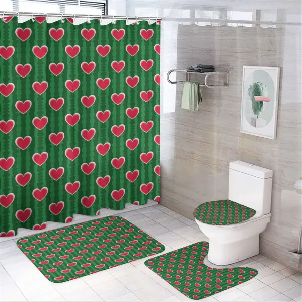 Love Pattern on a shower curtain