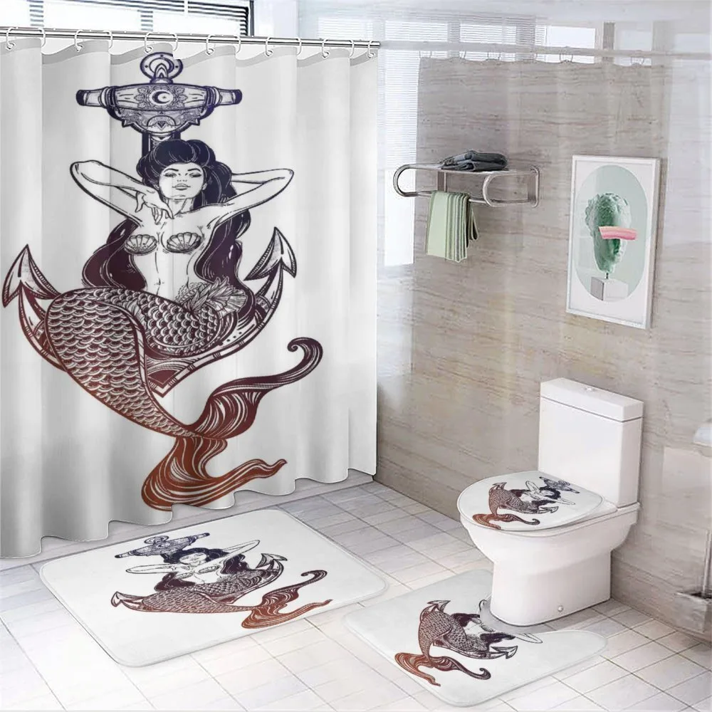Monochrome Mermaid Motif — Your design