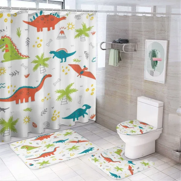 Prehistoric Wildlife on a shower curtain