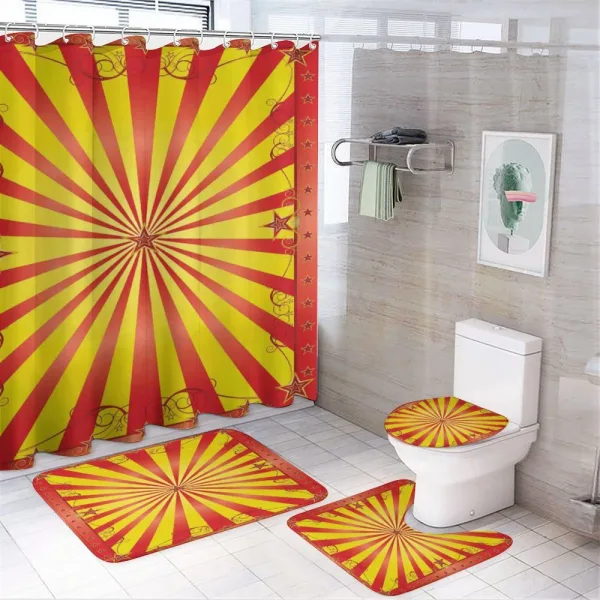 Retro Flyer Background on a shower curtain