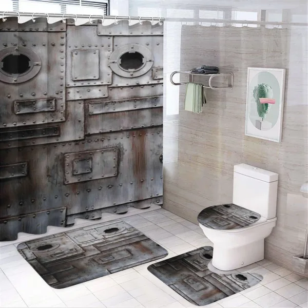 Rusty Grunge Retro on a shower curtain