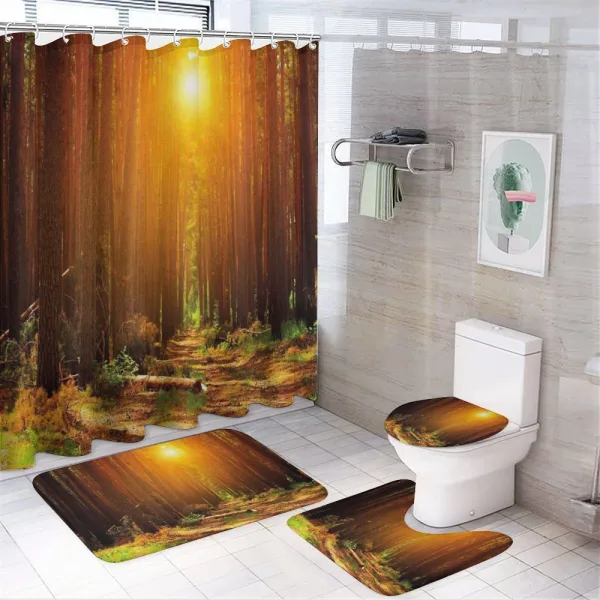Sunset Dawn Sun Rise on a shower curtain
