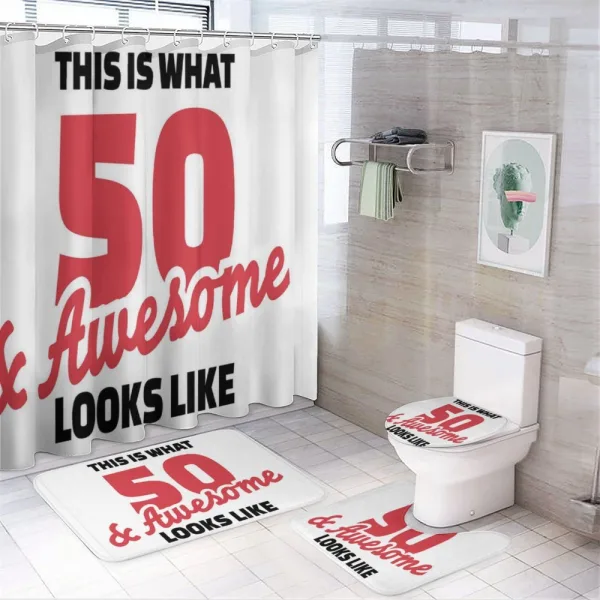 50 on a shower curtain