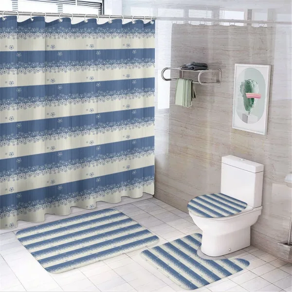 Abstract Daisy Design on a shower curtain