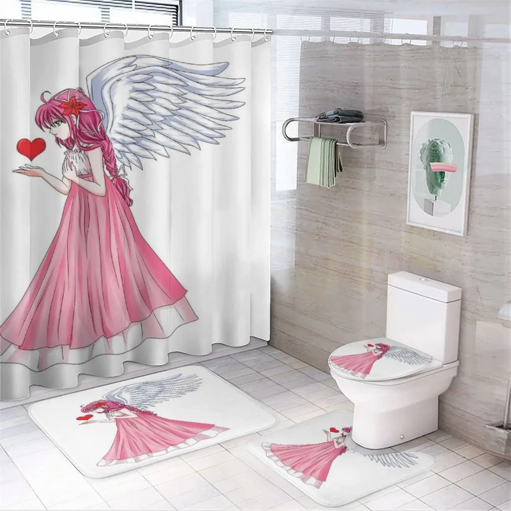 Angel Holding a Red Heart — Your design