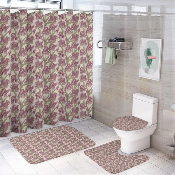 Blossoming Growth Pattern on a shower curtain