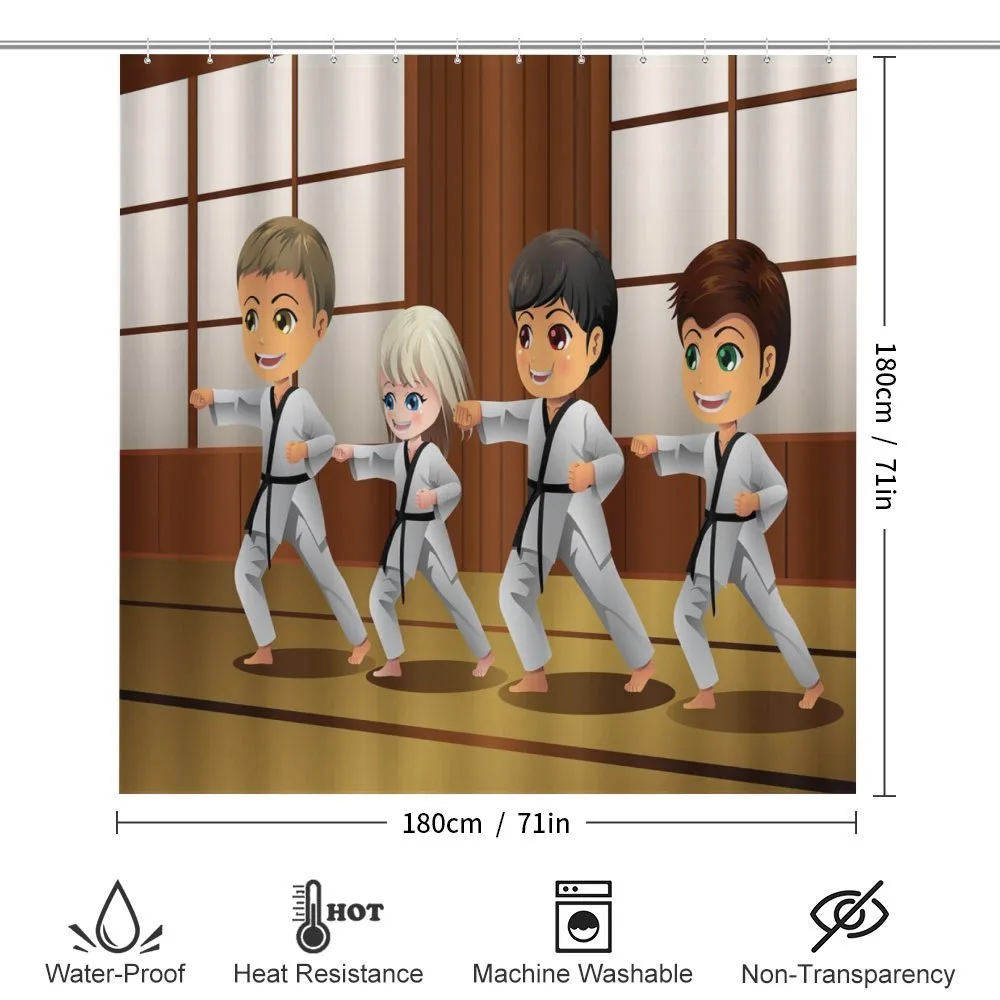 Children Dojo Practice Art — Detail 2