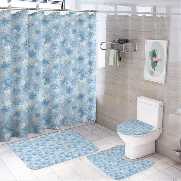 Christmas Season on a shower curtain