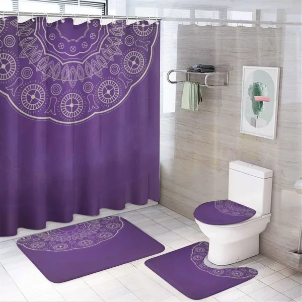 Doodle Geometric on a shower curtain